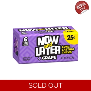 Now and Later Grape Candy Chews 6 Pieces - 26g Pack